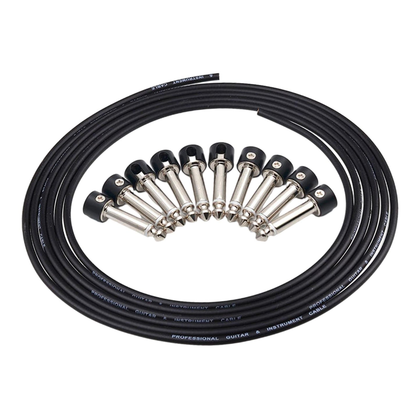 Solderless Guitar Pedal Patch Cable Set Flexible 3 Meters 10ft Wire for Bass
