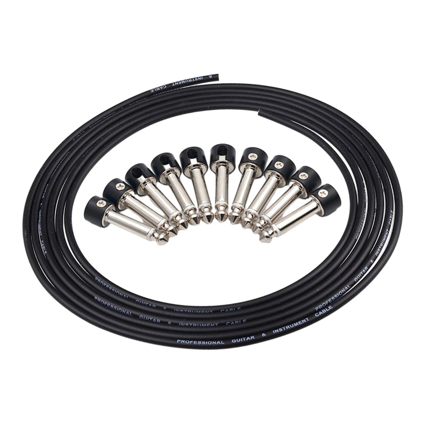 Solderless Guitar Pedal Patch Cable Set Flexible 3 Meters 10ft Wire for Bass
