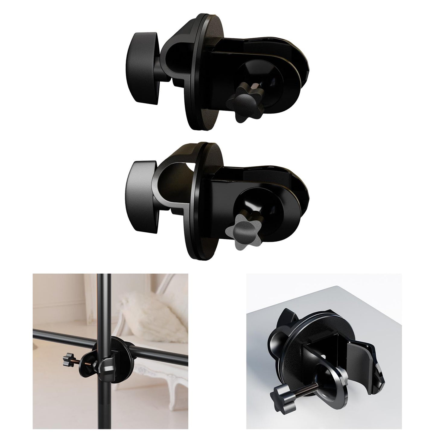 Mic Desk Mount Clips Durable Microphone Arm Desk Mount for Recording Studios 15mm