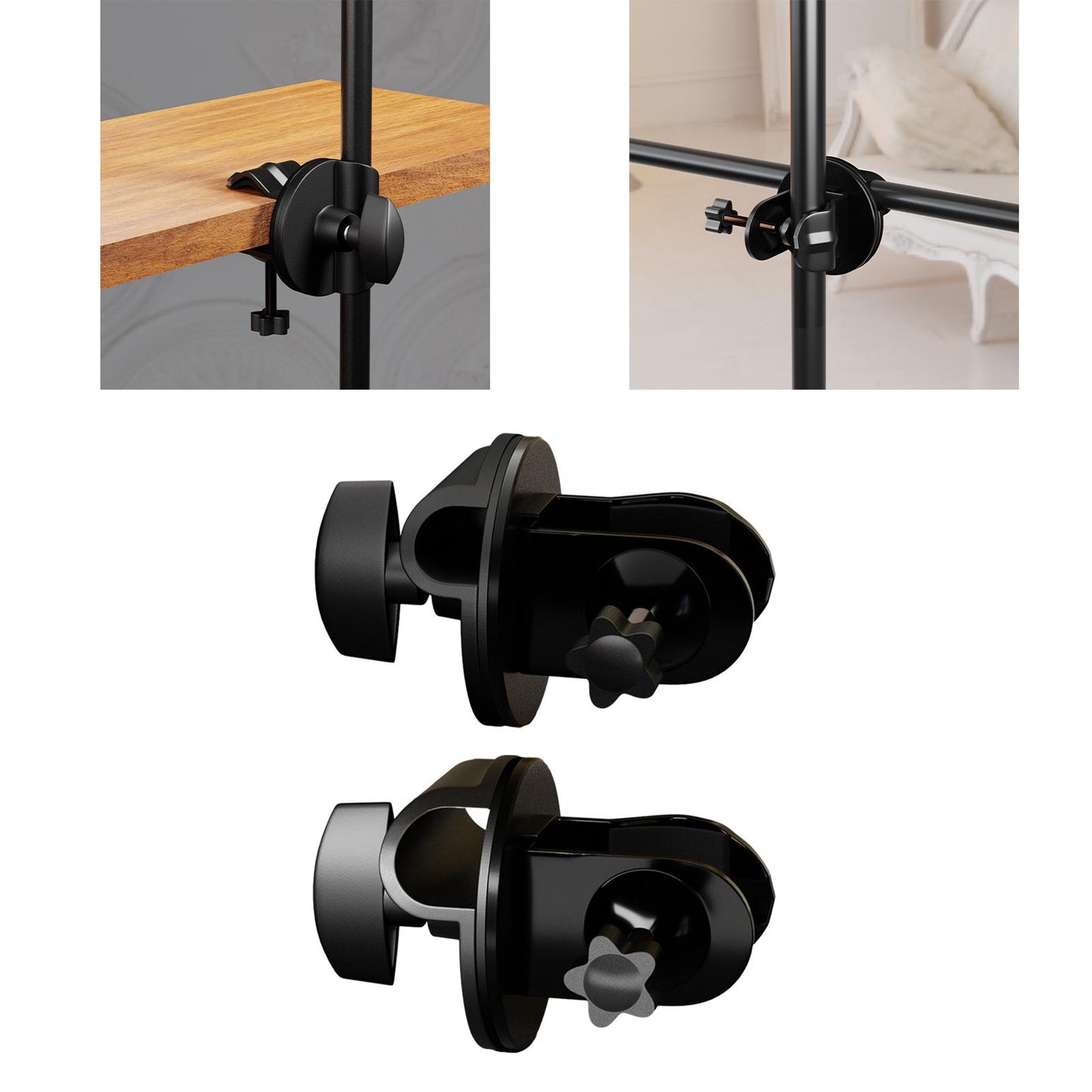 Mic Desk Mount Clips Durable Microphone Arm Desk Mount for Recording Studios 15mm