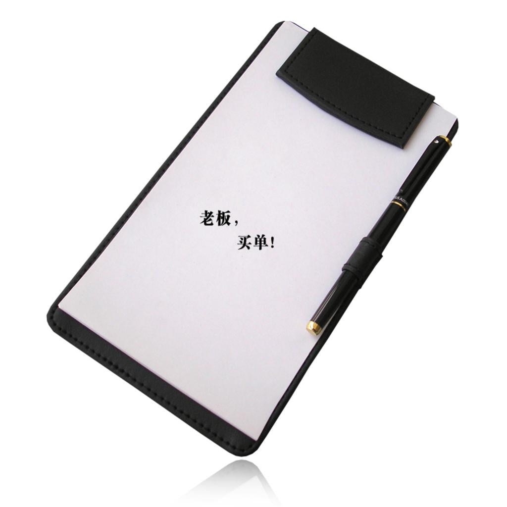 A6 Ultra-Smooth Pu Leather Restaurant Menu Folder Note Folder Writing Pad