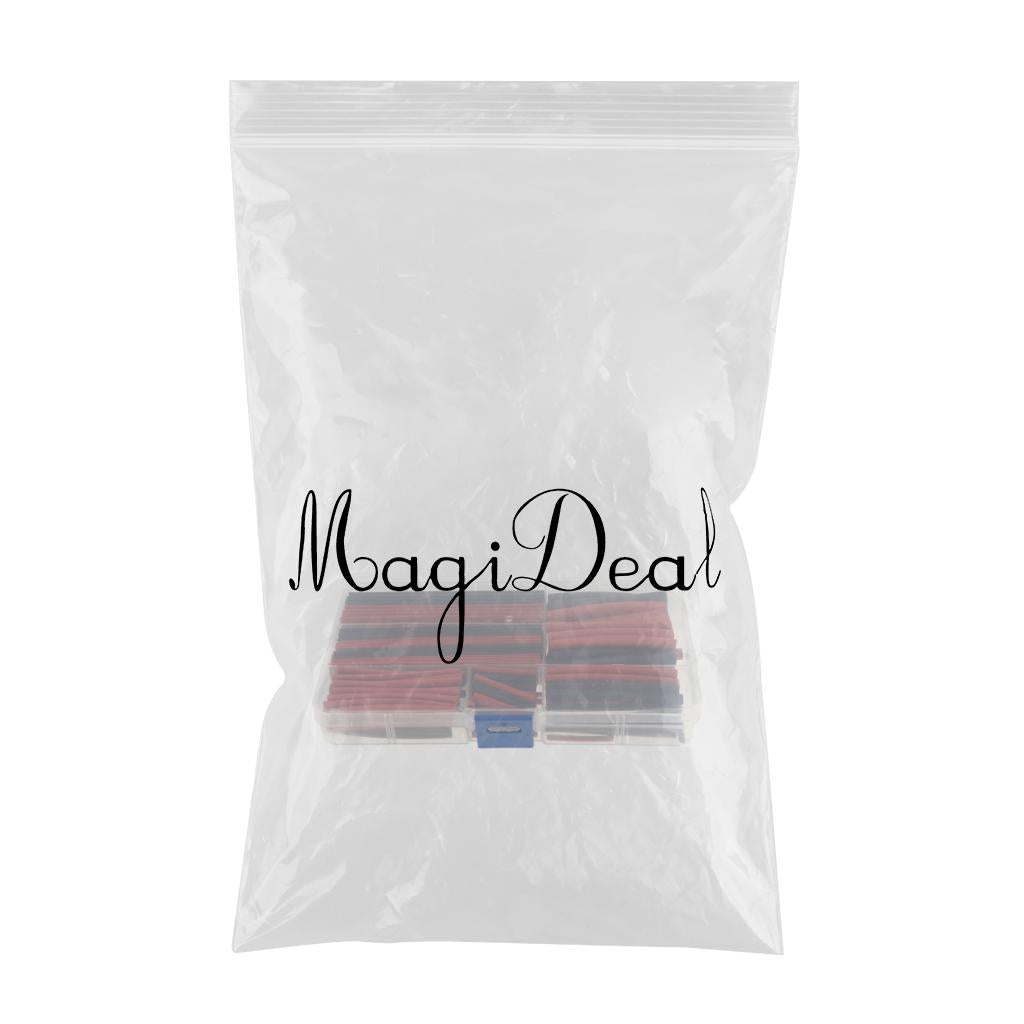 150 Pieces Heat Shrink Tube Wire Wrap Tubing Sleeve Assortment Black and Red
