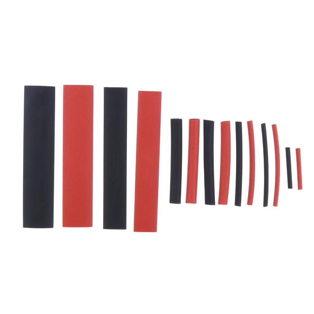 150 Pieces Heat Shrink Tube Wire Wrap Tubing Sleeve Assortment Black and Red