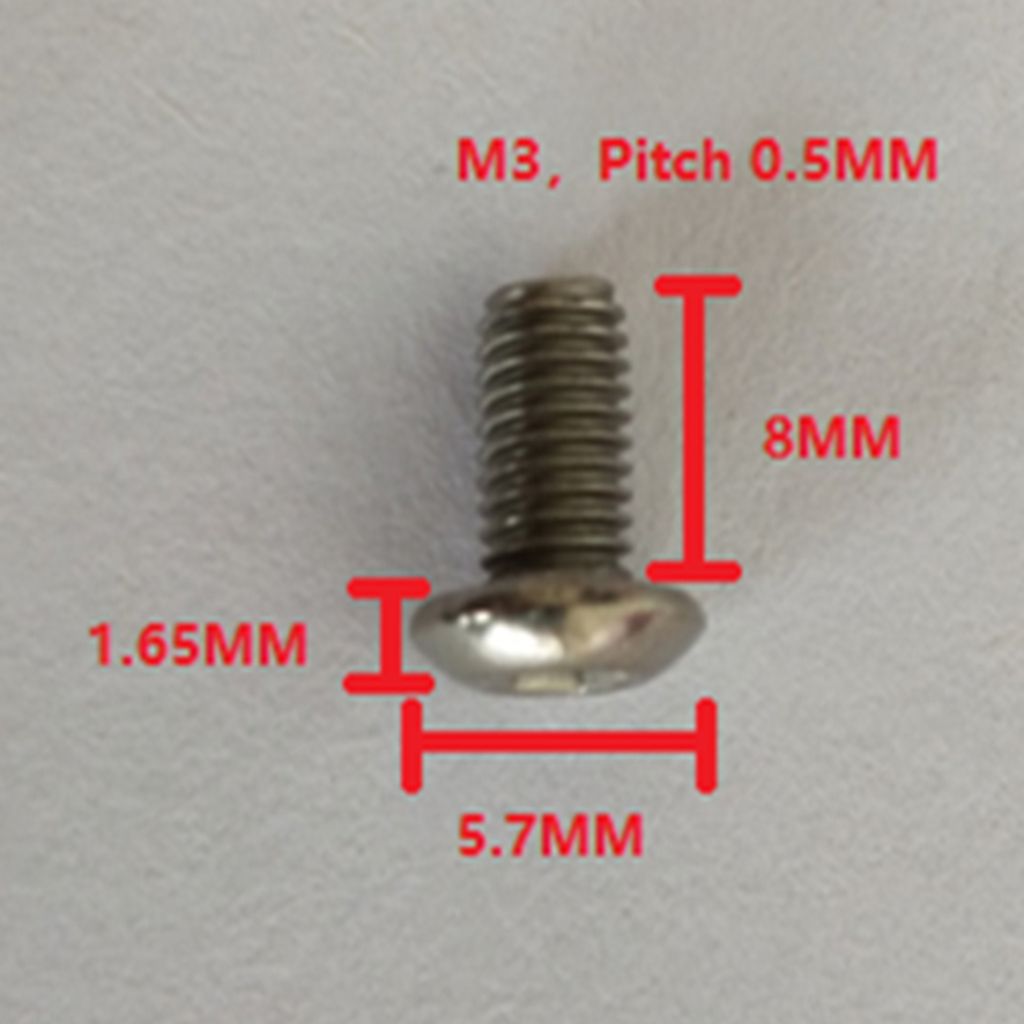 10 Pieces GR1 Titanium Alloy Hexagon Button Head Cap Bolts Screws M3 x 8mm