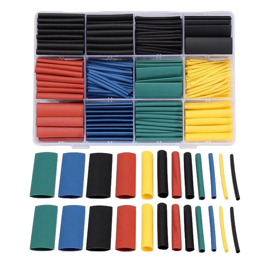 530 Pieces Heat Shrink Tube Wire Wrap Tubing Sleeving Sleeve Assortment