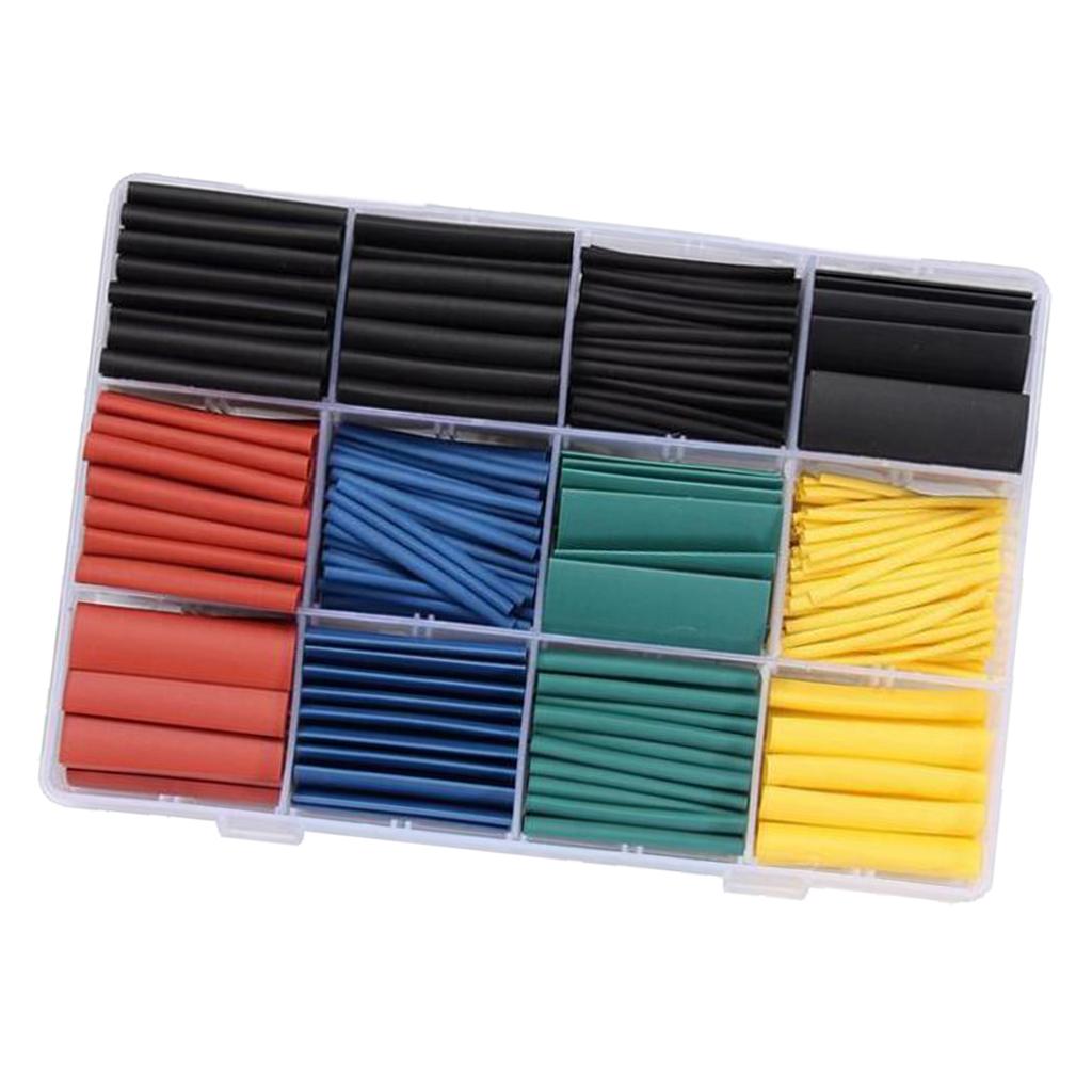 530 Pieces Heat Shrink Tube Wire Wrap Tubing Sleeving Sleeve Assortment