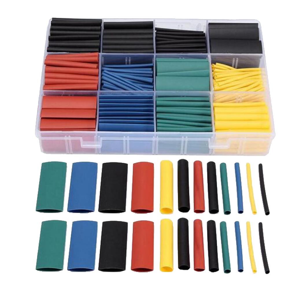 530 Pieces Heat Shrink Tube Wire Wrap Tubing Sleeving Sleeve Assortment