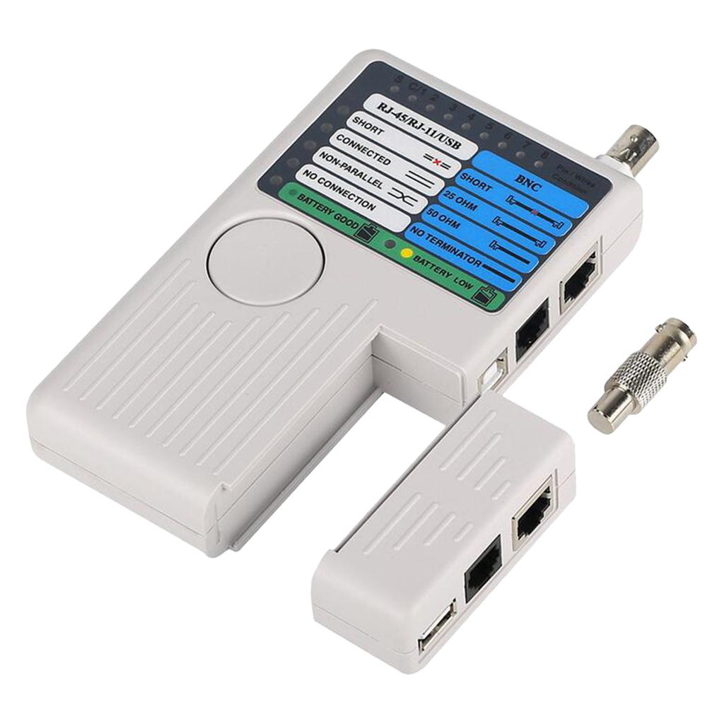 Multi Function 4in1 Network Cable Tester Meter RJ45/RJ11/USB/BNC LAN Cable