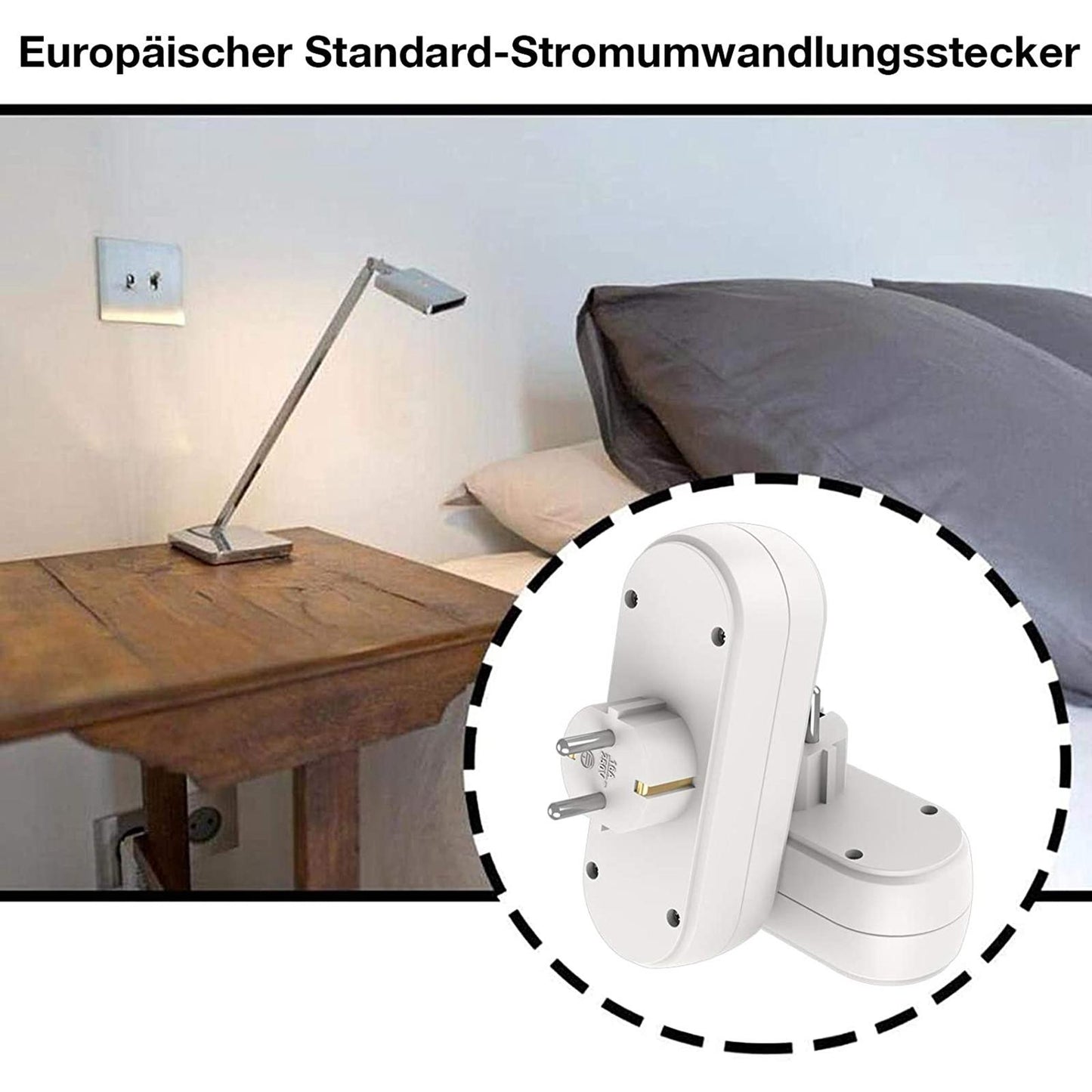 EU Plug Triple Socket AC 250V 16A 3500W Fireproof Socket for Home Office