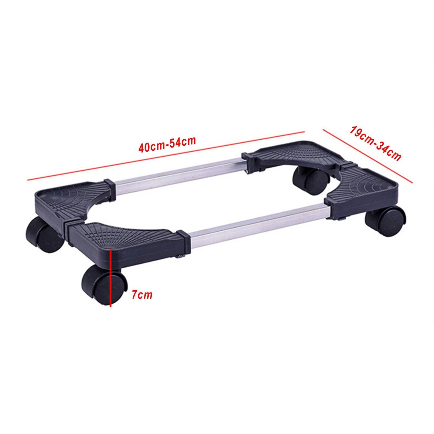 New PC Desktop Case Stand Holder Computer Tower Rolling Caster Wheels Black