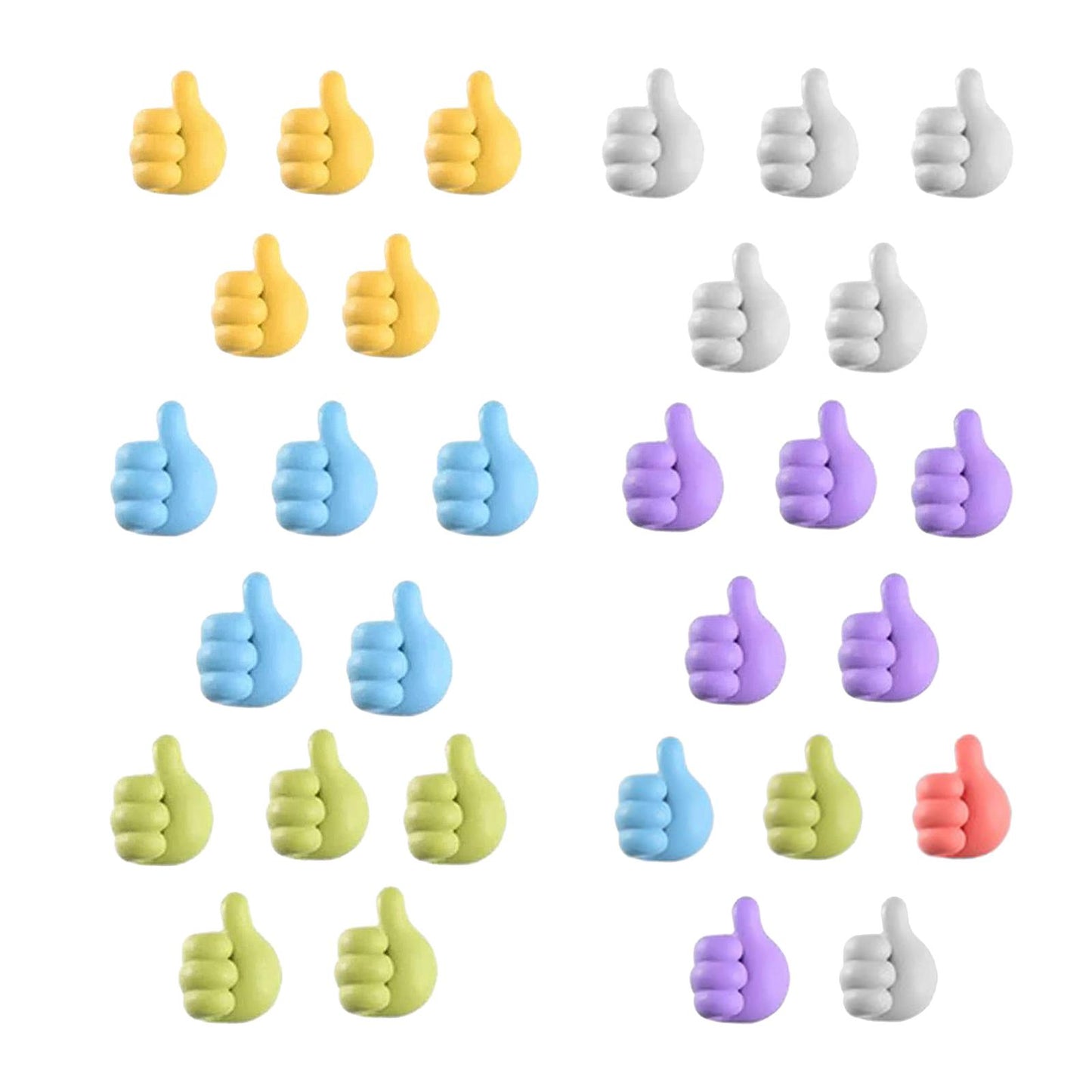 5PCS Cable Clips Organizer Office Household Hooks Clip Holder  Yellow