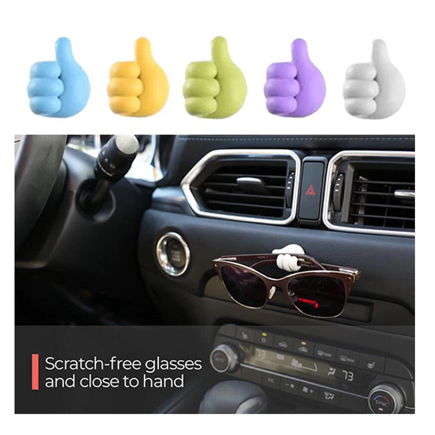 5PCS Cable Clips Organizer Office Household Hooks Clip Holder  Green