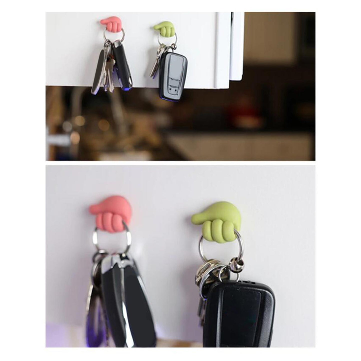 5PCS Cable Clips Organizer Office Household Hooks Clip Holder  Green