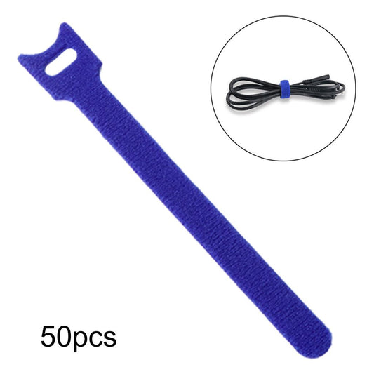 50pcs Cable Cord Tie Straps Reusable Cable Ties Cord Straps Blue 12x150mm