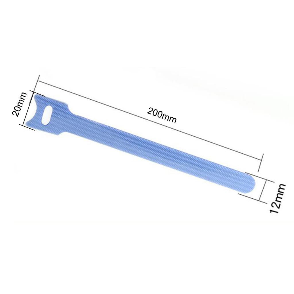 50pcs Cable Cord Tie Straps Reusable Cable Ties Cord Straps Blue 12x200mm