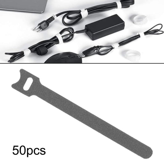 50pcs Cable Cord Tie Straps Reusable Cable Ties Cord Straps Grey 12x150mm