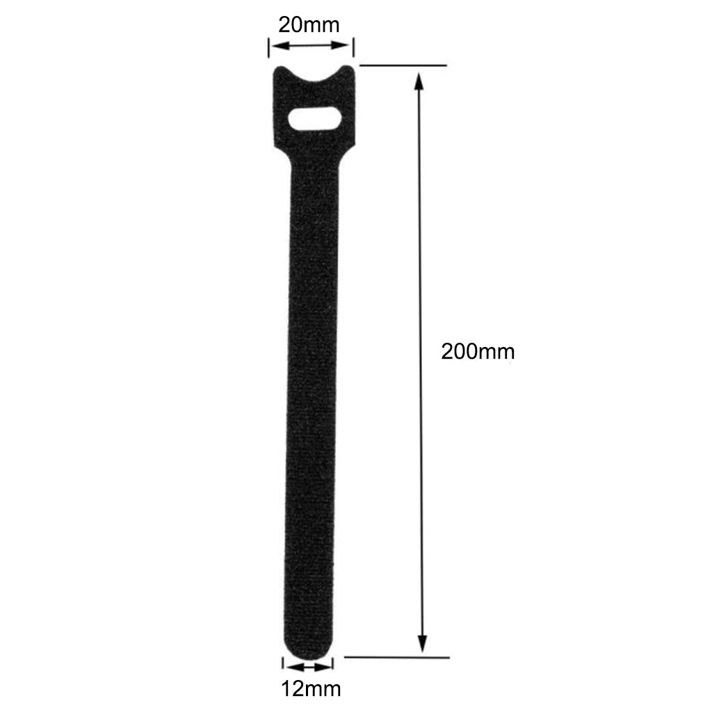 50pcs Cable Cord Tie Straps Reusable Cable Ties Cord Straps Black 12x200mm