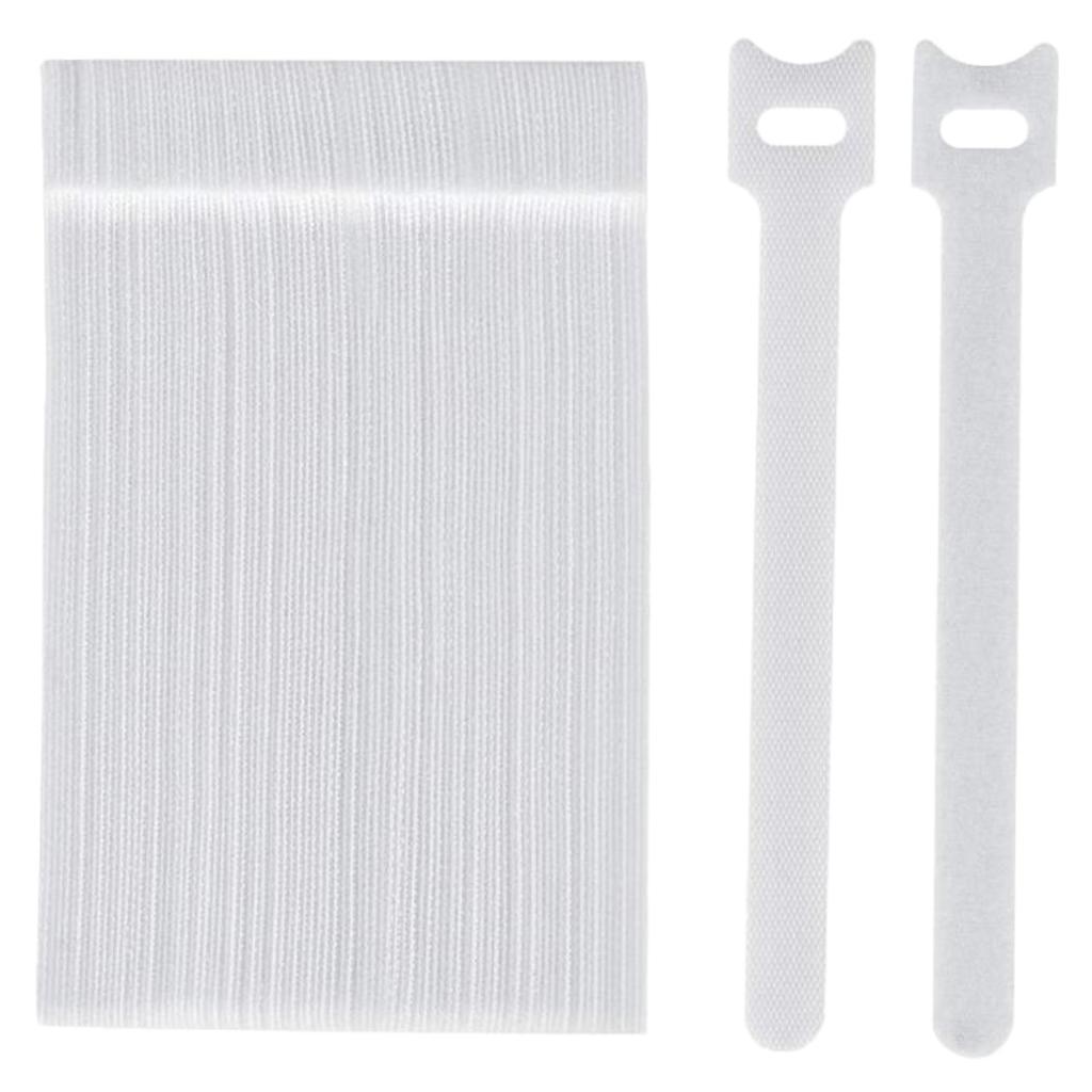 50pcs Cable Cord Tie Straps Reusable Cable Ties Cord Straps White 12x200mm