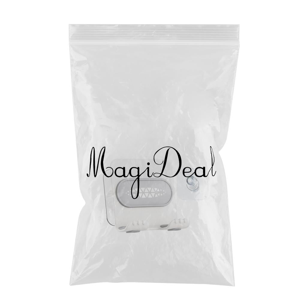 Shower Wall Phone Holder Hands Free Bathroom Kitchen Office Glass Mirrors white white back