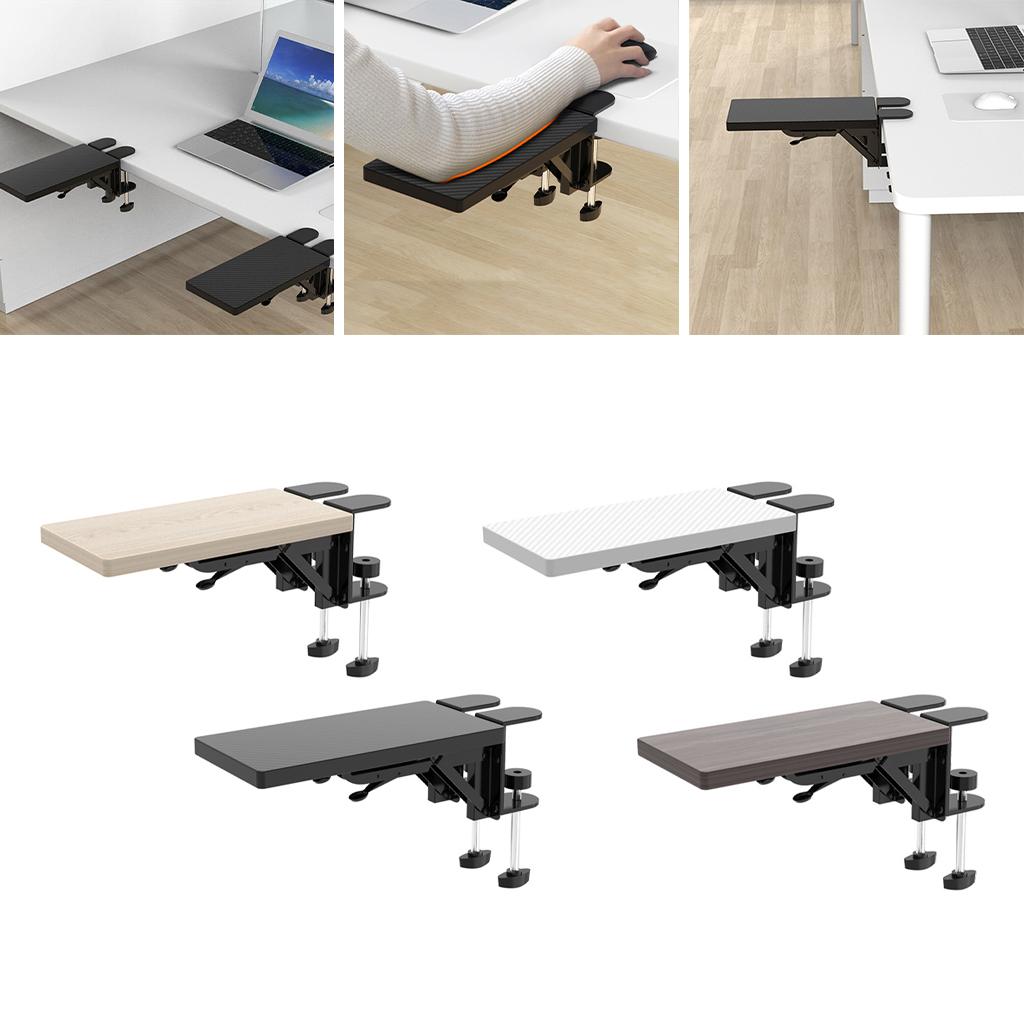 Wood Computer Arm Rest for Desk Folding Computer Desk Extender for Desk Black