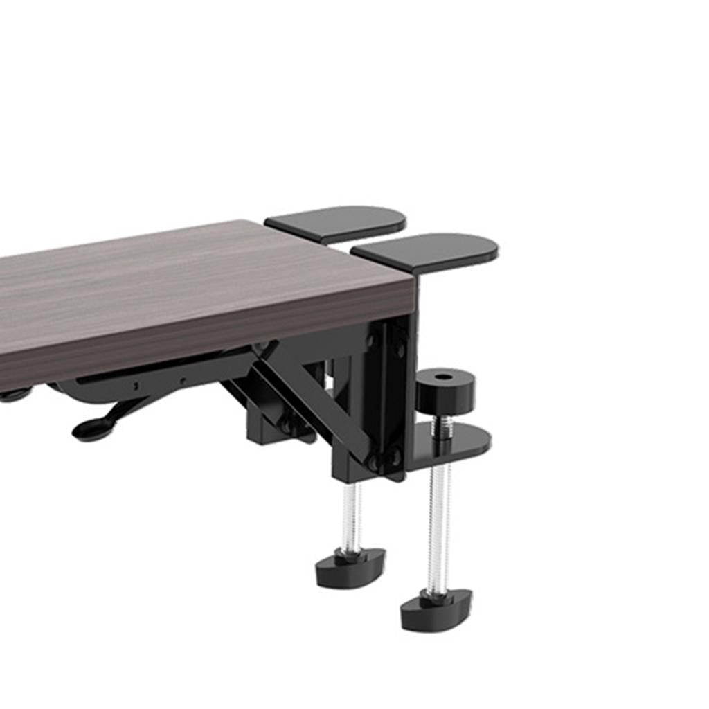 Wood Computer Arm Rest for Desk Folding Computer Desk Extender for Desk Walnut Wood Color