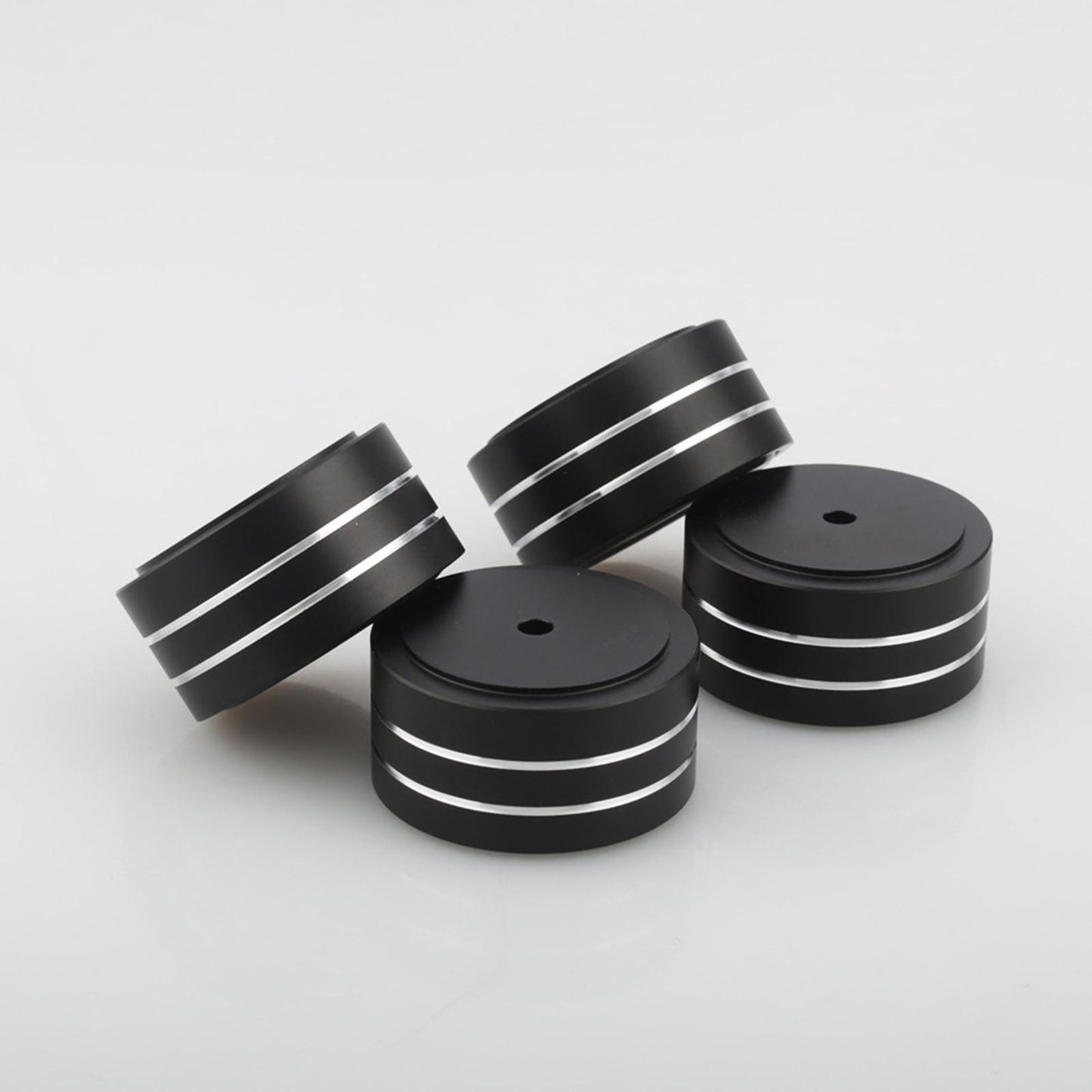 HiFi Aluminum Speaker Feet Shock Pad Spikes for Recorder DAC Devices Black