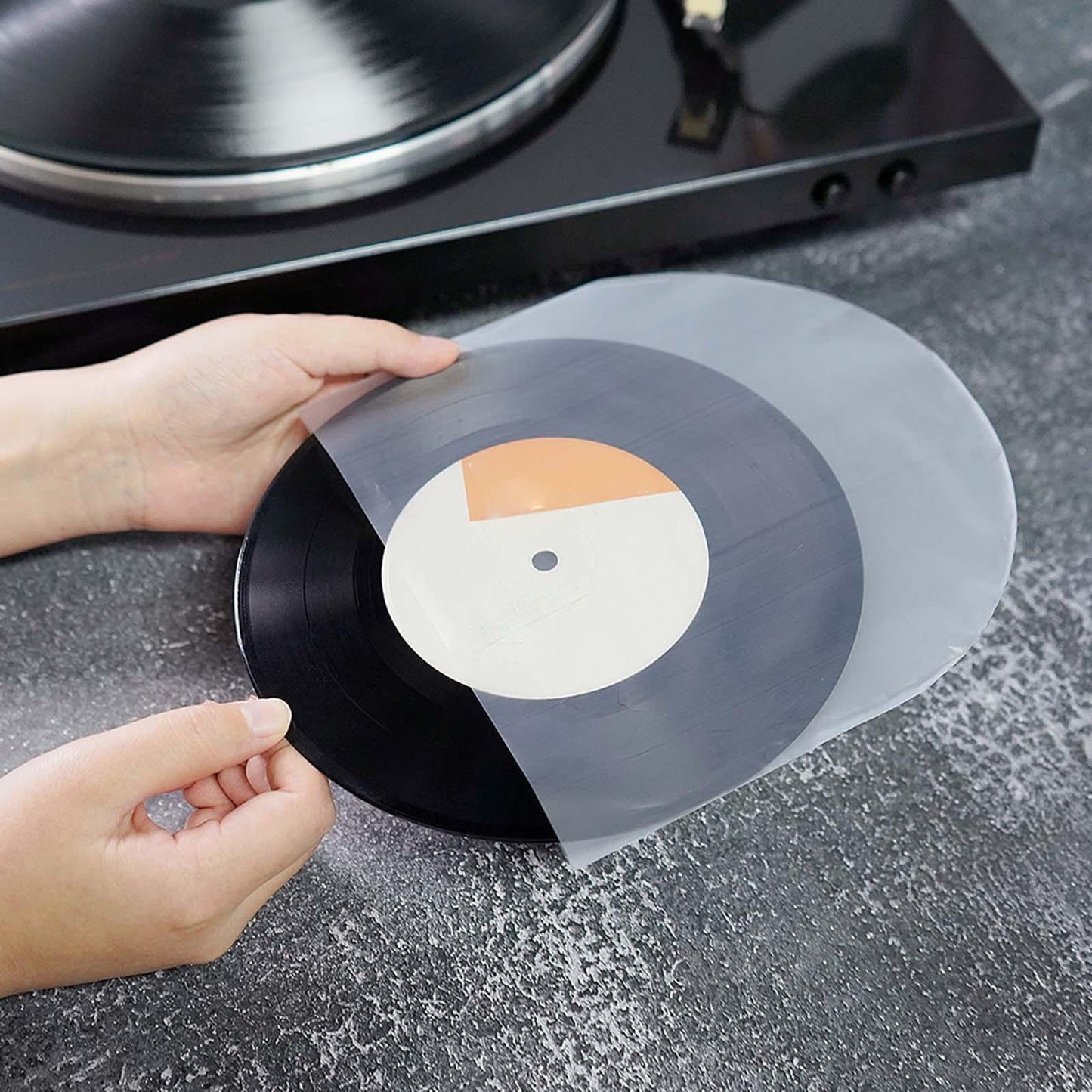 Portable Vinyl Record Inner Sleeves for Gramophone Record Turntable Player 10 inch