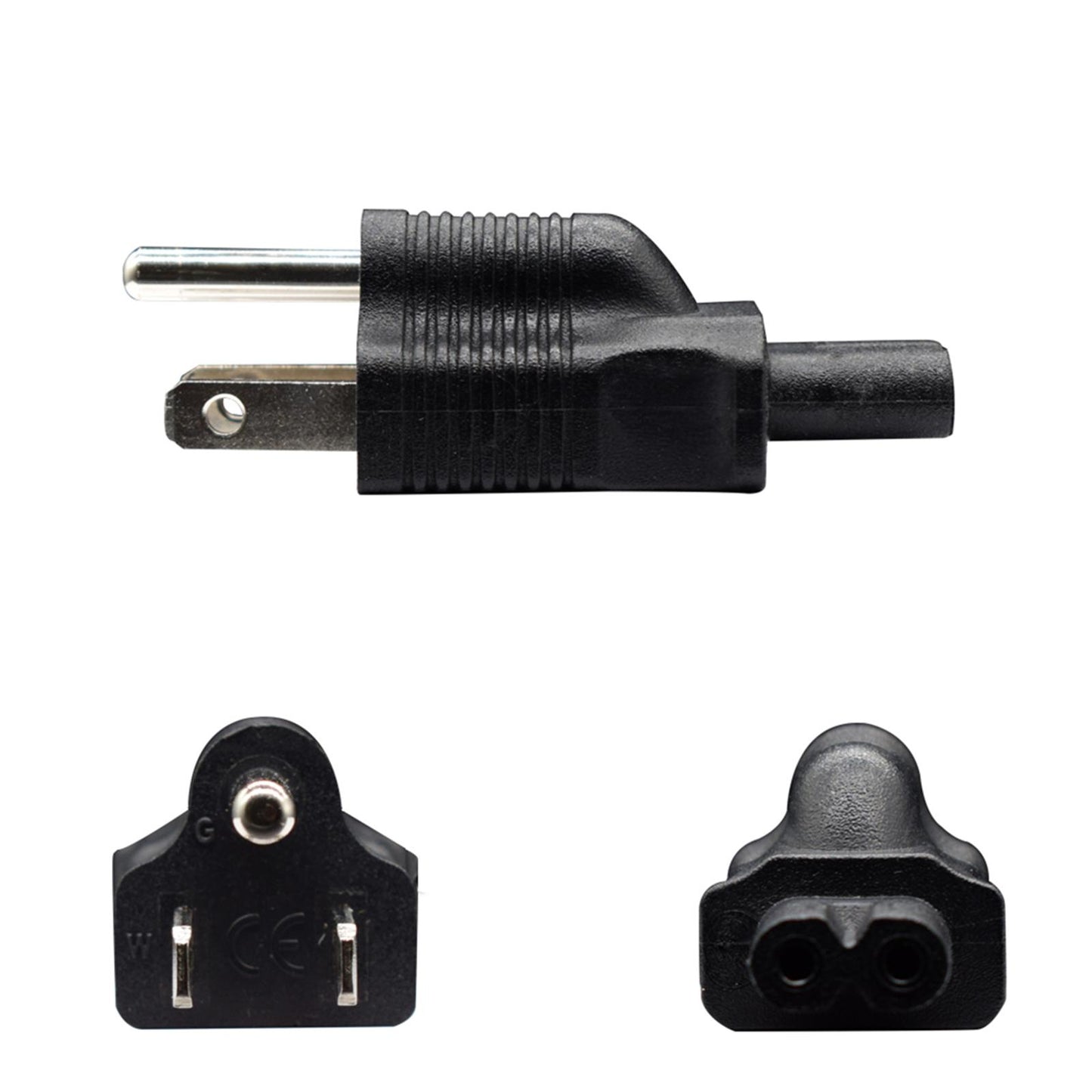 Alternating current laptop IEC 320 C7 Converter Horizontal for Lighting Monitors Laptop