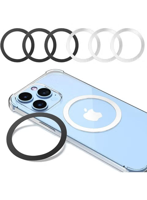 10Pcs 55mm Magnetic Ring Sticker MagSafe Compatible Metal Iron Ring Plate Wireless Charging Adhesive Ring for Phone Case