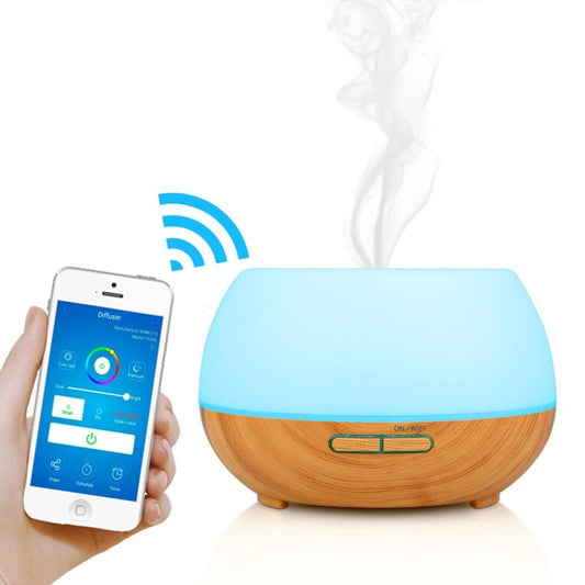 DT-1520YN 300ml Smart Wi-Fi Ultrasonic Aroma Diffuser Cool Mist Humidifier APP Remote Control Voice Control with Colorful LED Light and Auto Shut-off