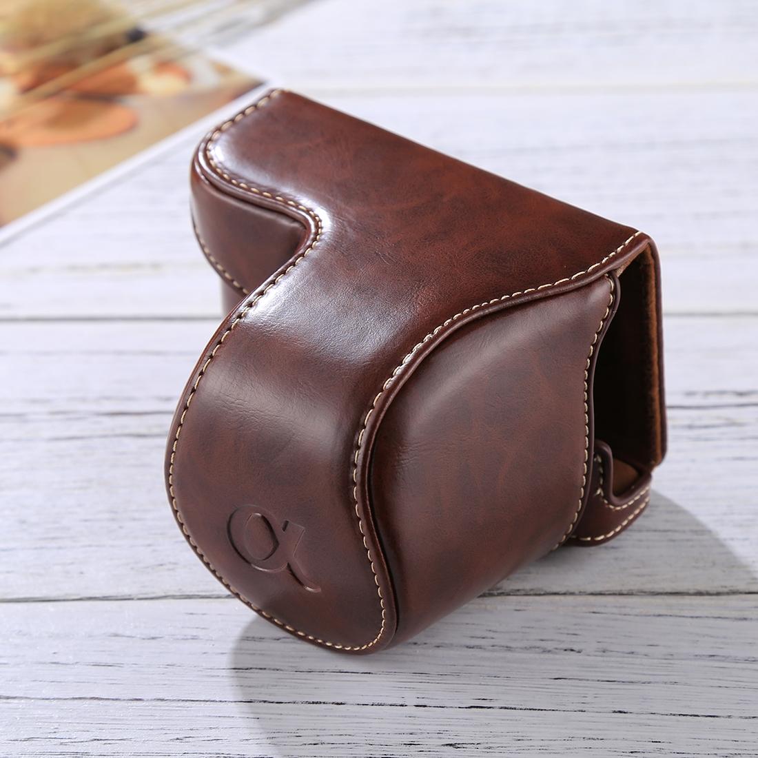 Full Body Camera PU Leather Case Bag with Strap for Sony A5100 / A5000 / NEX-3N (Coffee)