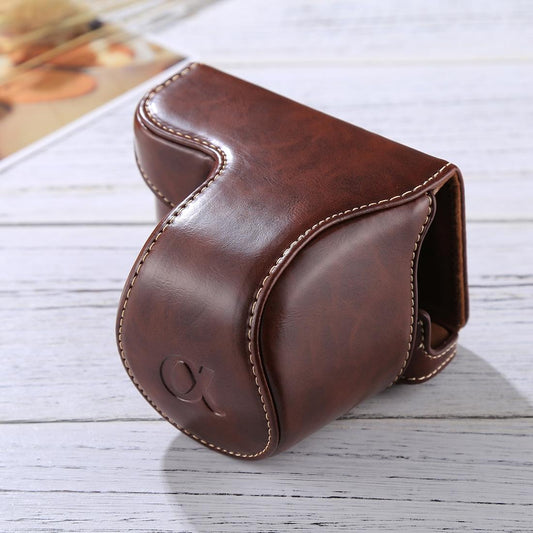 Full Body Camera PU Leather Case Bag with Strap for Sony A5100 / A5000 / NEX-3N (Coffee)