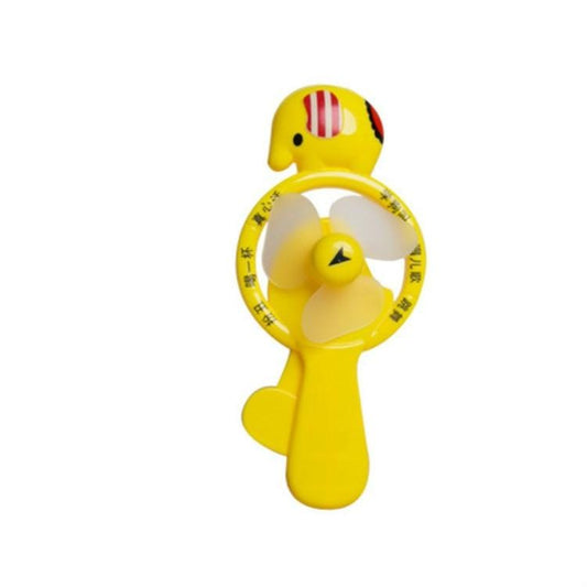 Cartoon Mini Hand Pressure Fan Elephant Portable Fan Game Student Handheld Fan ( Yellow )