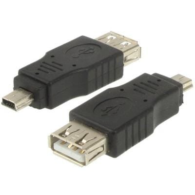 USB 2.0 Female to Mini USB 5Pin Male Adapter (Black)
