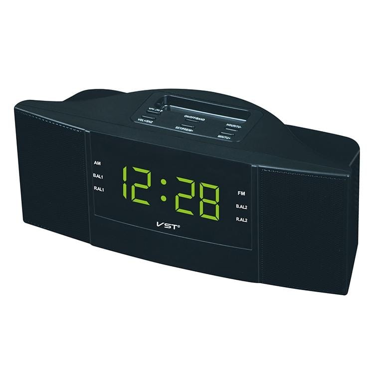 Clock Controlled Radio LED Clock AM / FM Digital Gift (Yellow)