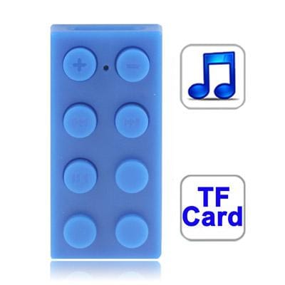 Building Block Style MP3 Player with TF  Card Slot (Blue)