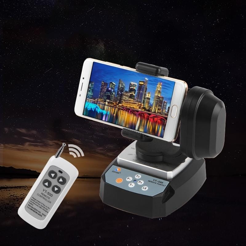 Zifon YT-500 Electronic 360 Degree Rotation Panoramic Head with Remote Controller for Smartphones, GoPro, DSLR Cameras