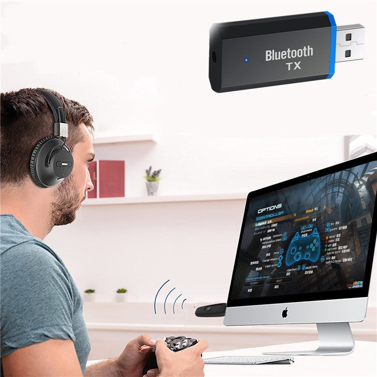 EDX-TX3 Bluetooth 5.0 Audio Transmitter Receiver USB Adapter for TV PC Car AUX Speaker