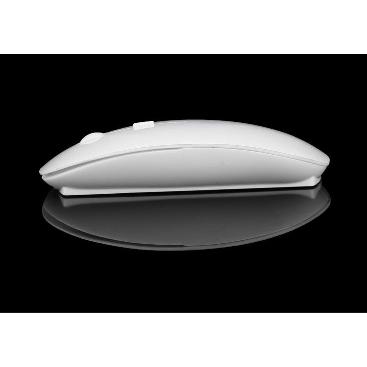 Bluetooth 3.0 Wireless Mouse 1600 DPI Battery Powered Slim Ergonomic Mice for PC Laptop - White