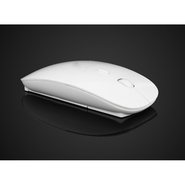 Bluetooth 3.0 Wireless Mouse 1600 DPI Battery Powered Slim Ergonomic Mice for PC Laptop - White