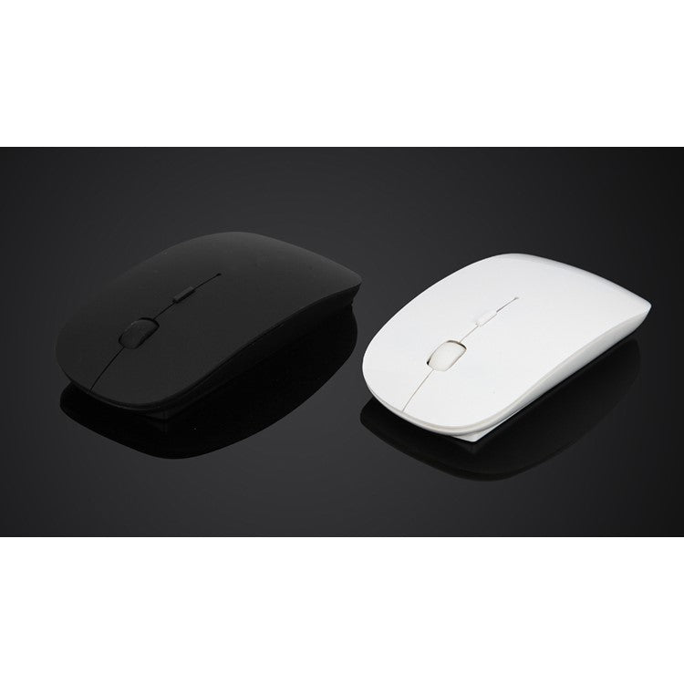 Bluetooth 3.0 Wireless Mouse 1600 DPI Battery Powered Slim Ergonomic Mice for PC Laptop - White
