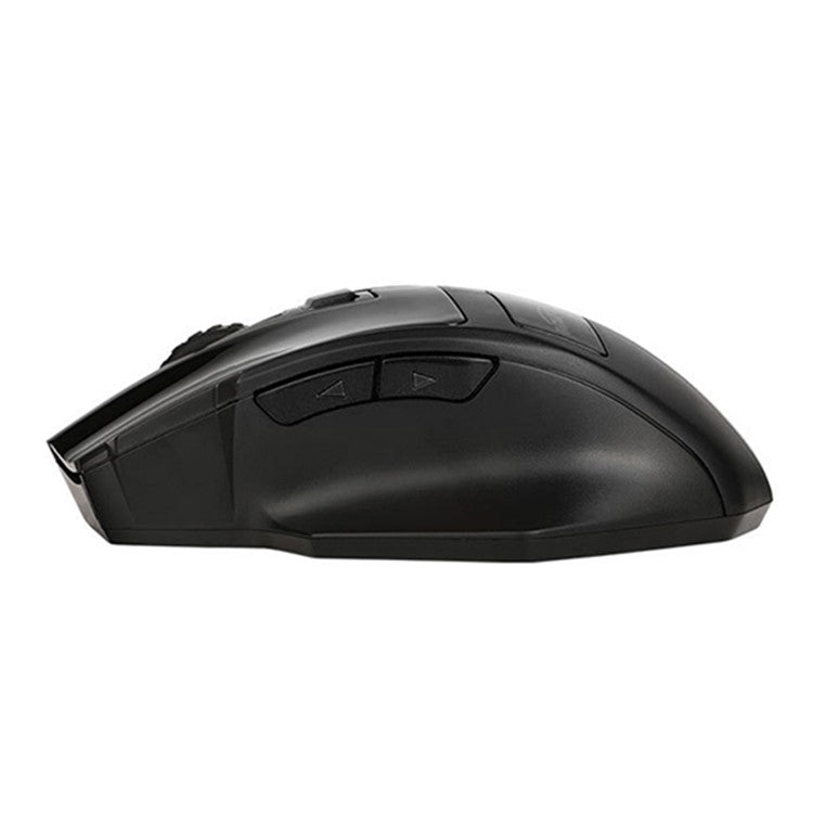 GINWFEIY W2 Rechargeable 2.4G Wireless Gaming Mouse 1600DPI 6 Keys Computer Laptop Tablet Ergonomic Mice - Black
