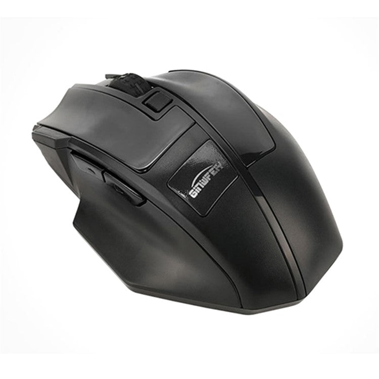 GINWFEIY W2 Rechargeable 2.4G Wireless Gaming Mouse 1600DPI 6 Keys Computer Laptop Tablet Ergonomic Mice - Black