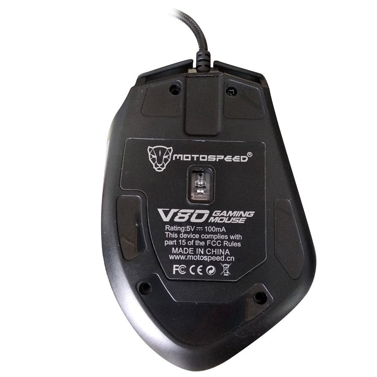 MOTOSPEED V80 Stunning RGB Horse Lighting Mode Backlight Game Mouse - Black
