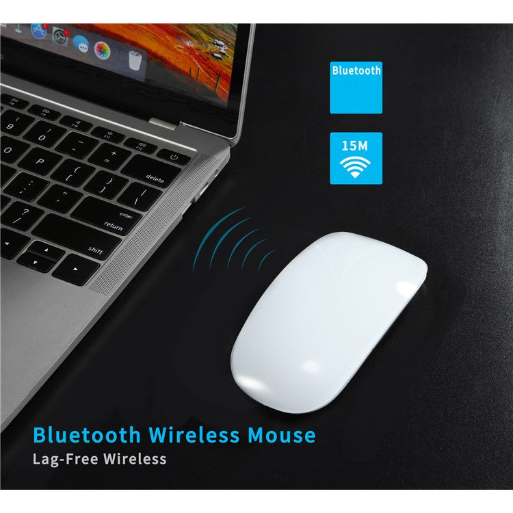 Bluetooth Wireless Mouse Silent Computer Mouse Slim Ergonomic PC Mice for Windows XP VISTA 7/8/10 - White