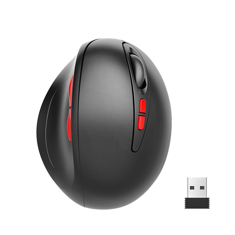 HXSJ 2.4G Wireless Prevention Ergonomic Black Vertical Mouse