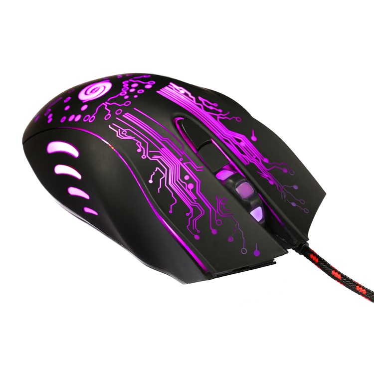 K1013 6-Key USB Wired Gaming Mouse 3200DPI with Colorful LED Light (CE/RoHS/FCC)