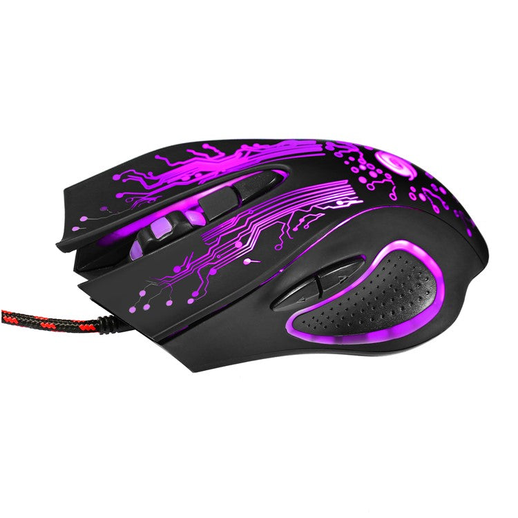 K1013 6-Key USB Wired Gaming Mouse 3200DPI with Colorful LED Light (CE/RoHS/FCC)
