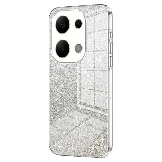 For Xiaomi Redmi Note 13 Pro 4G / Poco M6 Pro 4G Electroplating Shell Gradient Glitter Slim-Fit TPU Cell Phone Cases - Transparent