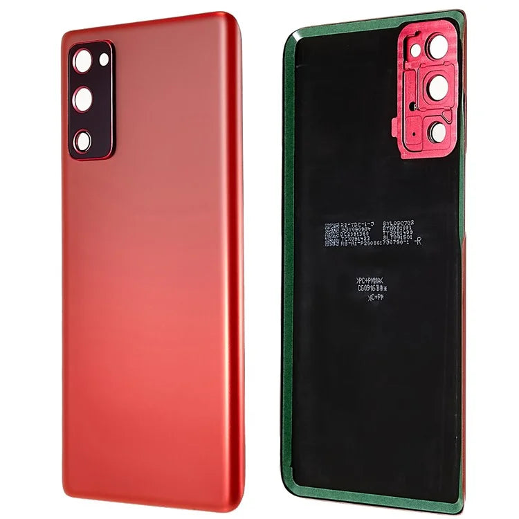 For Samsung Galaxy S20 FE 4G G780 / S20 FE 5G G781 Battery Housing with Adhesive Sticker + Camera Lens Cover - Pink